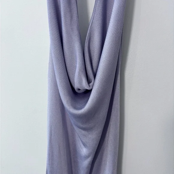 Helsa Revolve Aaliyah Lavender Knit Convertible Halter Backless Maxi Dress Sz M - Picture 4 of 10